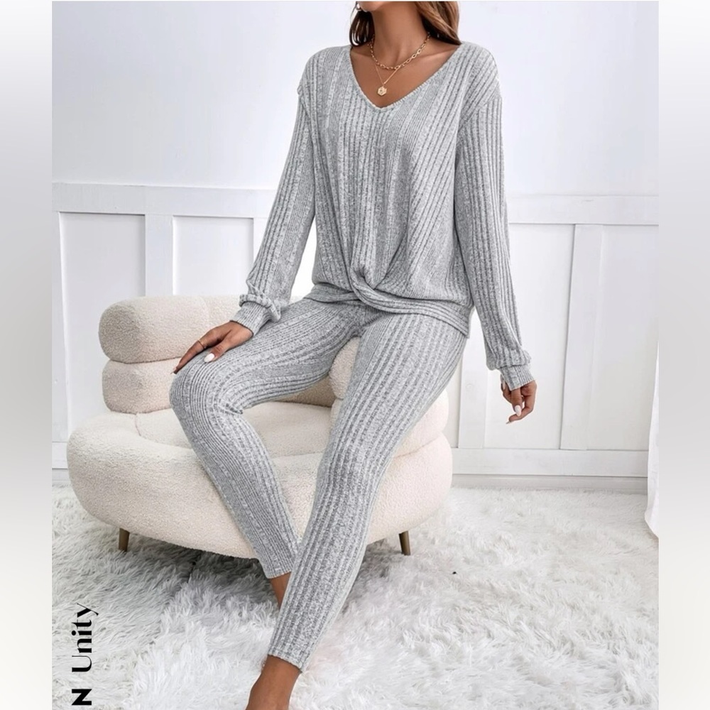 SHEIN Gray 2 piece outfit size extra small brand new lounge  outfit